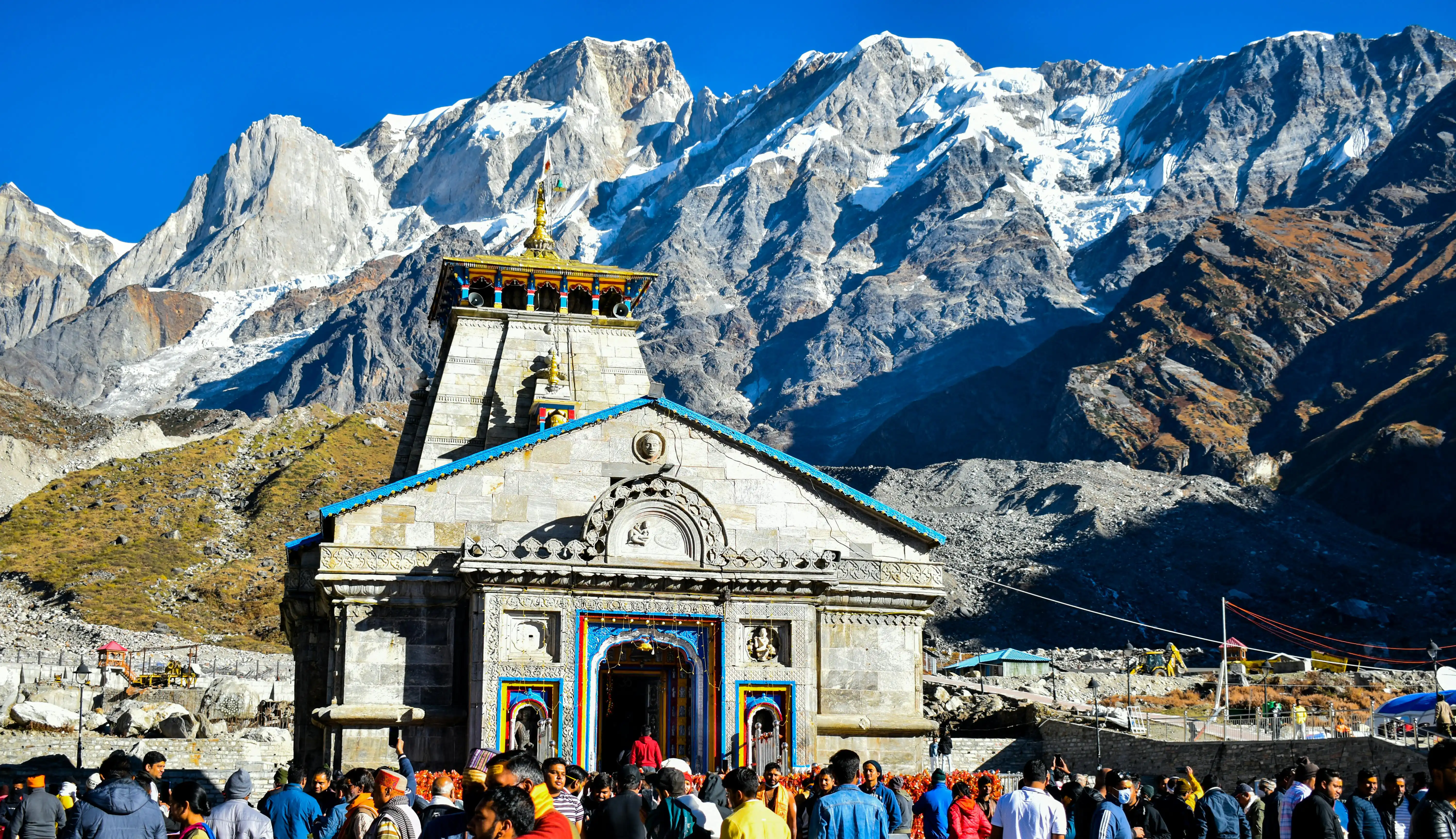 Divine journey through Char Dham Yatra, featuring holy shrines, breathtaking Himalayan landscapes, and a path of spiritual awakening and peace.